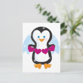 Penguin Heart Postkarte (Stehend Vorderseite)