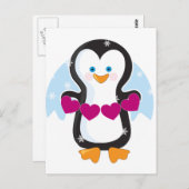 Penguin Heart Postkarte (Vorne/Hinten)