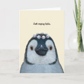 penguin hello card karte (Vorderseite)