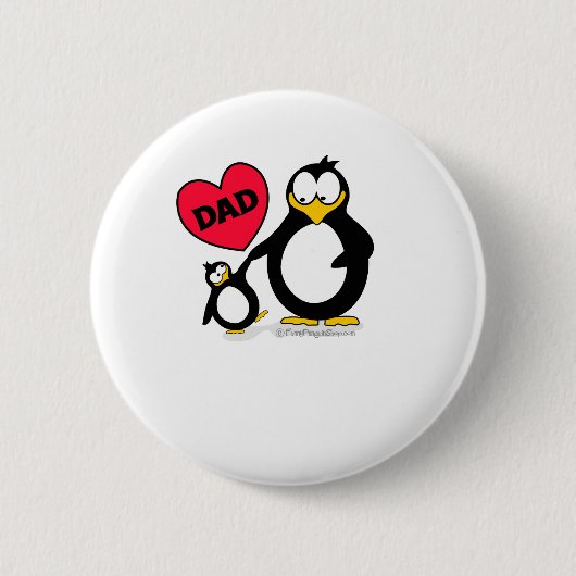 Penguin-Herz-Vater Button (Vorderseite)