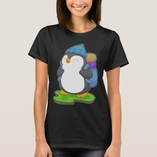 Penguin Hiker Backpack T-Shirt (Vorderseite)
