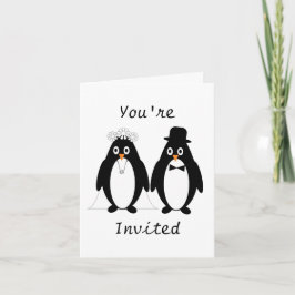 Penguin Hochzeitseinladung Einladung