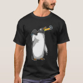 Penguin Hockey Hockey Stick Sports T-Shirt (Vorderseite)