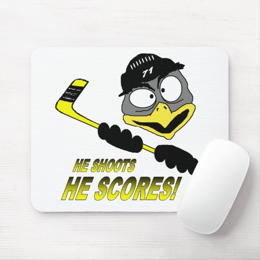 Penguin Hockey Mousepad (Mit Mouse)