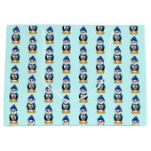 Penguin Holding a Dreidel in Hanukkah Große Geschenktüte (Vorderseite)