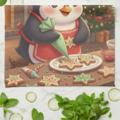 Penguin Holiday Backen Küchentuch (Gefaltet)