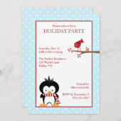 Penguin Holiday Einladungen (Vorne/Hinten)