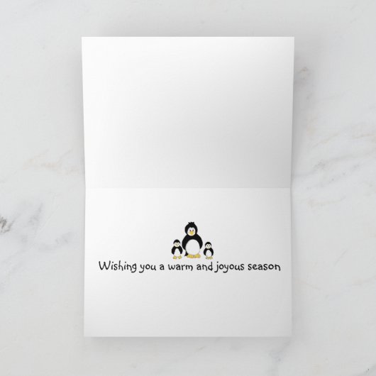 Penguin Holiday Gruß Feiertagskarte (Innenseite)
