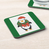 Penguin Holiday - Kinder Kunst für das CHOC Getränkeuntersetzer (Linke Seite)