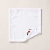 Penguin Hubby Adorable Mate Red Heart Hat Badhandtuch Set (Waschlappen)