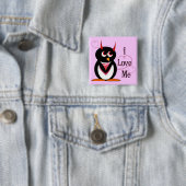 Penguin I LIEBE ICH Bling Button (Beispiel)
