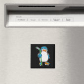 Penguin Ice Hockey Eishockey Stick Sports Magnet (In Situ (Geschirrspüler))