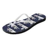 Penguin Iceberg Party Flip Flops (Marine) Badesandalen (Schrägansicht)