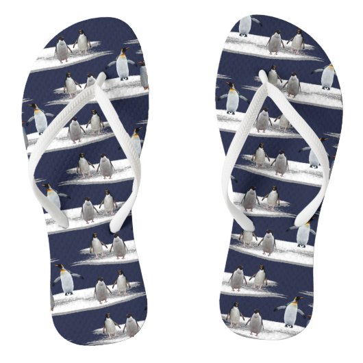 Penguin Iceberg Party Flip Flops (Marine) Badesandalen (Fußbett)