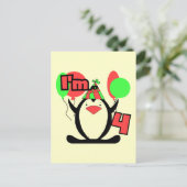 Penguin ich bin 4 Hemden und Geschenke Postkarte (Stehend Vorderseite)