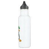 Penguin im Baseball mit Baseball Fledermaus und He Edelstahlflasche (Rechts)