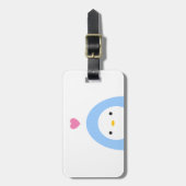 Penguin im Liebe-Gepäck-Umbau Gepäckanhänger (Vorderseite vertikal)