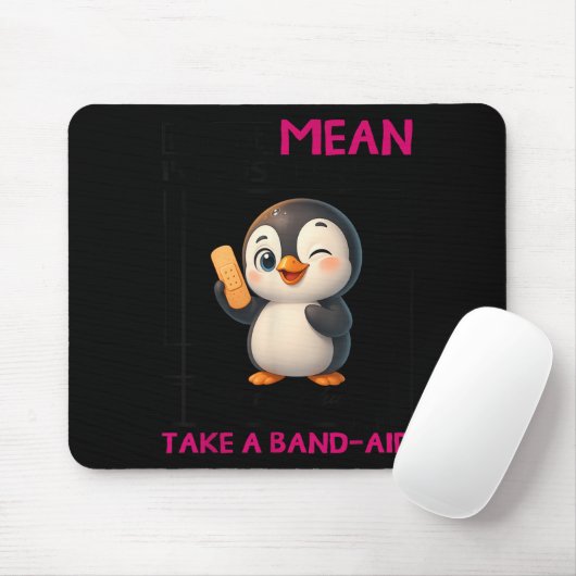 Penguin I'm Not Mean I'm Just Honest The Truth Hur Mousepad (Mit Mouse)