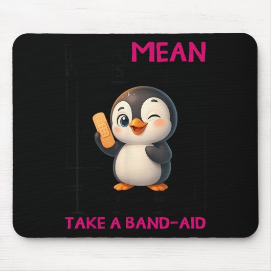 Penguin I'm Not Mean I'm Just Honest The Truth Hur Mousepad (Vorne)