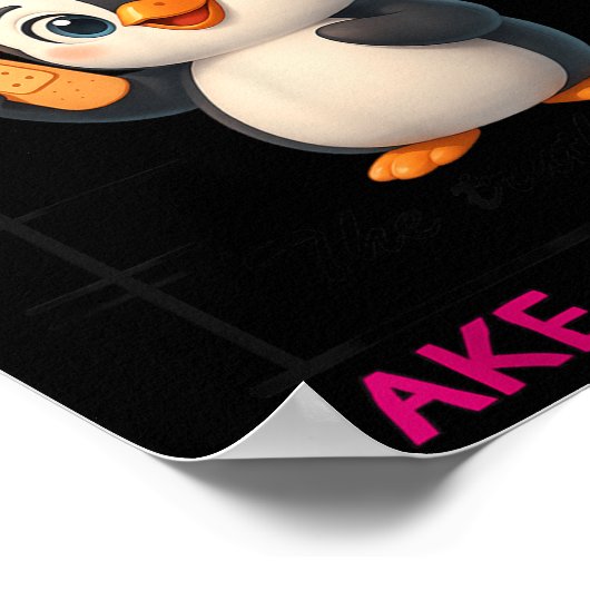 Penguin I'm Not Mean I'm Just Honest The Truth Hur Poster (Ecke)