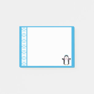 Penguin in aufgeblähter Form Post-it Klebezettel