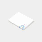 Penguin in den Liebe-Post-Itanmerkungen Post-it Klebezettel (angewinkelt)