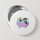 Penguin in der Badewanne mit Duck Button (Vorne & Hinten)