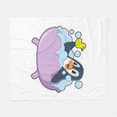Penguin in der Badewanne mit Duck Fleecedecke (Vorderseite (Horizontal))