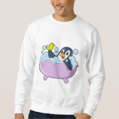 Penguin in der Badewanne mit Duck Sweatshirt (Vorderseite)