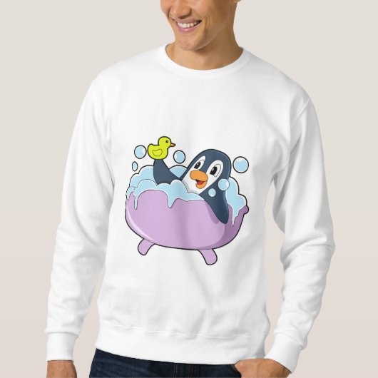 Penguin in der Badewanne mit Duck Sweatshirt (Vorderseite)