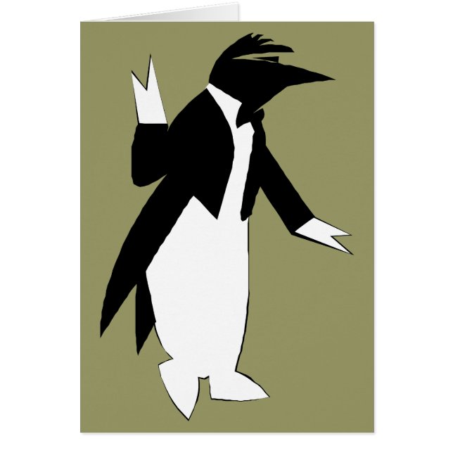 Penguin in einem Tuxedo - cool als Eis-Hipster (Vorne)