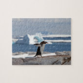 Penguin in front of an ice arch puzzle (Horizontal)