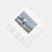 Penguin in front of an ice arch serviette (Ecke)