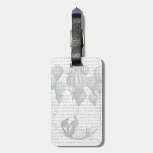 Penguin in Hammock Balloon Gepäckanhänger (Rückseite vertikal)