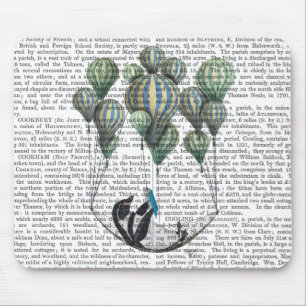 Penguin in Hammock Balloon Mousepad