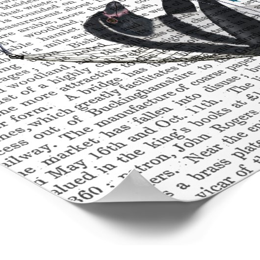 Penguin in Hammock Balloon Poster (Ecke)