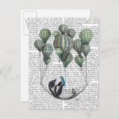 Penguin in Hammock Balloon Postkarte (Vorne/Hinten)