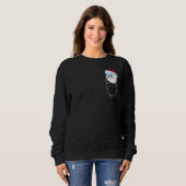 Penguin in Pocket Christmas Sweatshirt (Vorne ganz)