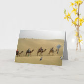 Penguin in the Desert Card Karte (Gelbe Blume)