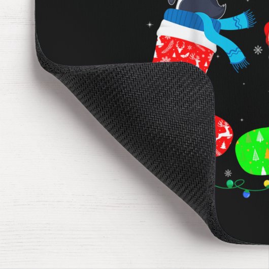 Penguin In Xmas Socks Funny Holiday Ugly Sweater C Mousepad (Ecke)