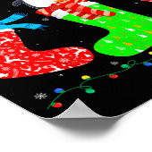 Penguin In Xmas Socks Funny Holiday Ugly Sweater C Poster (Ecke)