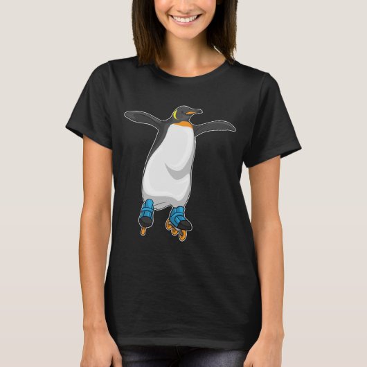 Penguin Inline skating Roller skates T-Shirt (Vorderseite)