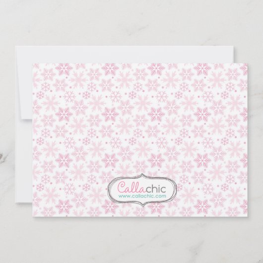 Penguin Invitation - Mädchen Geburtstag (Schneeflo Einladung (Rückseite)