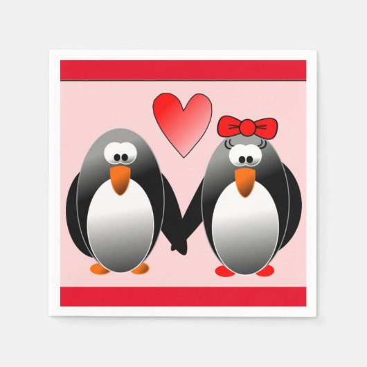PENGUIN IST IN LIEBE SERVIETTE (Vorderseite)