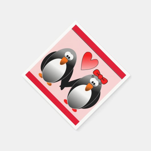 PENGUIN IST IN LIEBE SERVIETTE (Ecke)