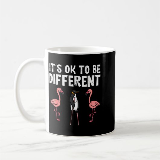 Penguin Its Okay To Be Different Flamingo Men Wome Kaffeetasse (Links)