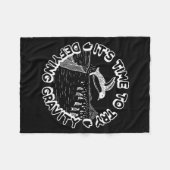 Penguin It's Time To Try Defying Gravity Fleecedecke (Vorderseite (Horizontal))