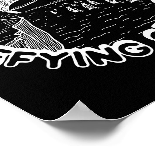 Penguin It's Time To Try Defying Gravity  Poster (Ecke)