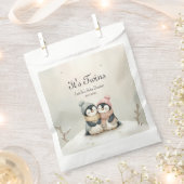 Penguin Its Twins Baby Shower Winter Theme Geschenktütchen (Ausgeschnitten)