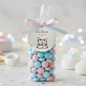 Penguin Its Twins Winter Baby Shower Neutral Geschenkanhänger